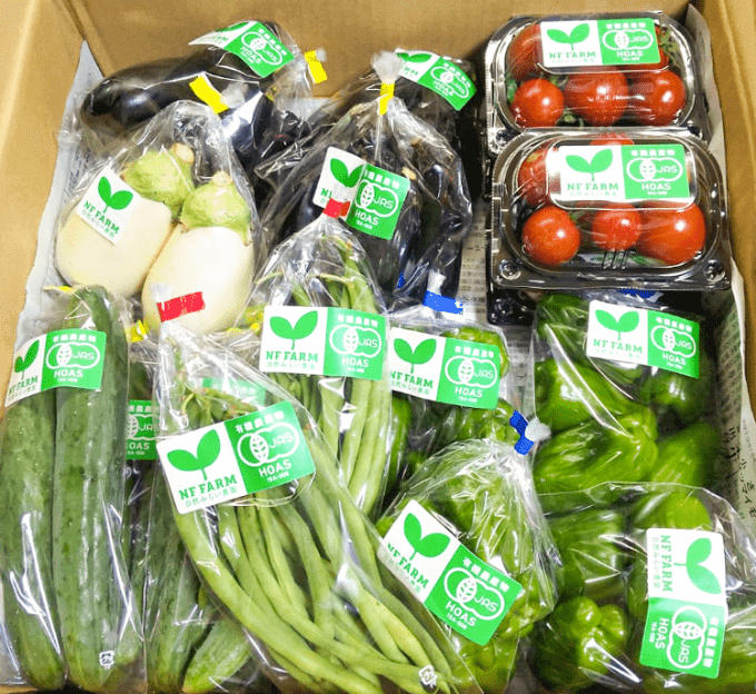 十種ほどの有機野菜を「農家の直売所」向けに出荷